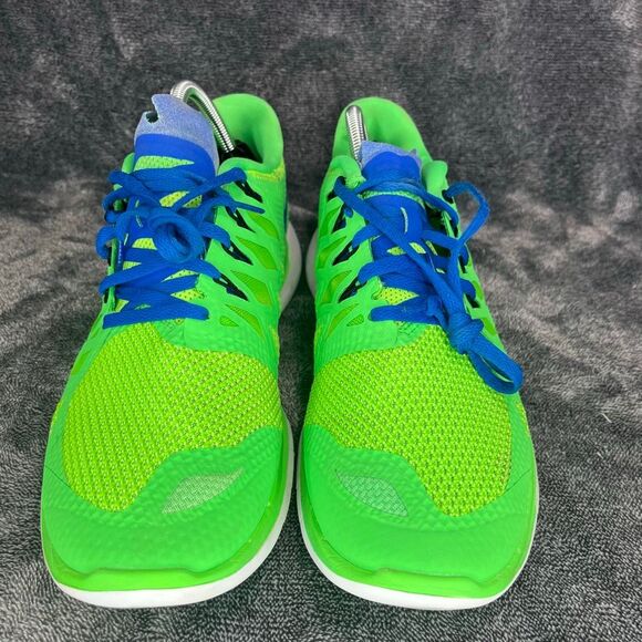 Nike free 5.0 Poison Green Lyon Blue Flesh Sport Shoes Men size 10.5 - Picture 2 of 8